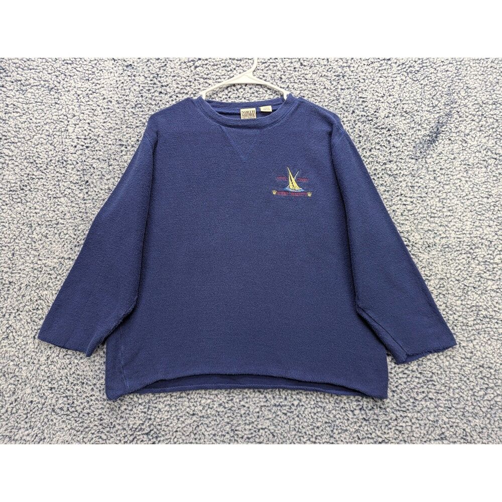Vintage 2000 Rolex Regatta St. Thomas Yacht Club Sweater Size Small Y2K Blue